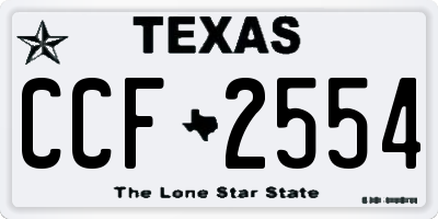 TX license plate CCF2554