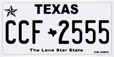 TX license plate CCF2555