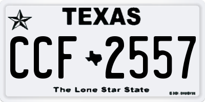 TX license plate CCF2557