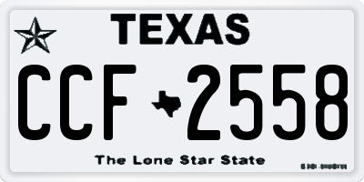 TX license plate CCF2558