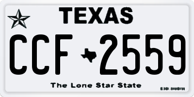 TX license plate CCF2559