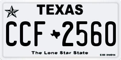 TX license plate CCF2560