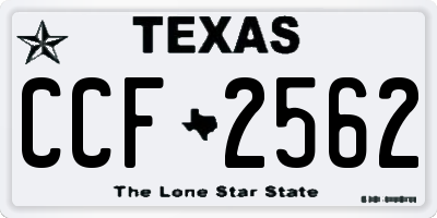 TX license plate CCF2562