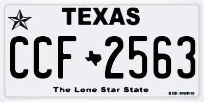 TX license plate CCF2563