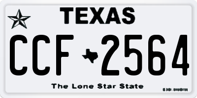 TX license plate CCF2564