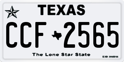 TX license plate CCF2565