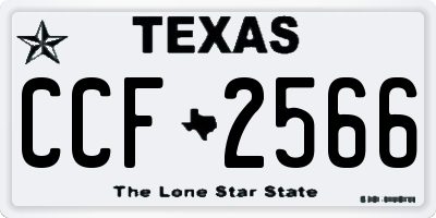 TX license plate CCF2566