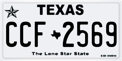 TX license plate CCF2569