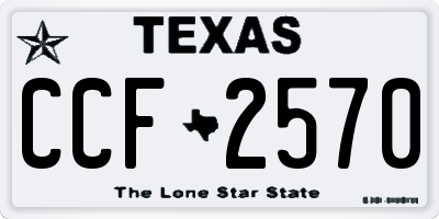 TX license plate CCF2570