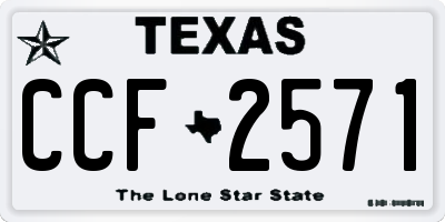 TX license plate CCF2571