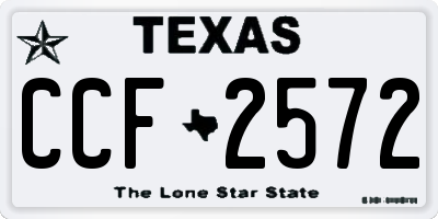 TX license plate CCF2572