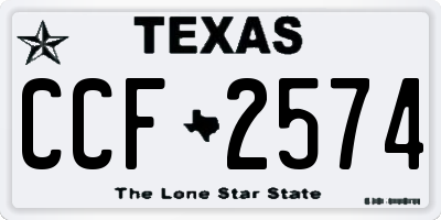 TX license plate CCF2574