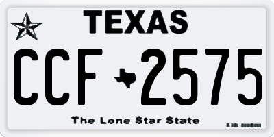 TX license plate CCF2575