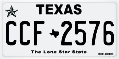 TX license plate CCF2576