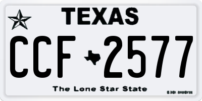 TX license plate CCF2577