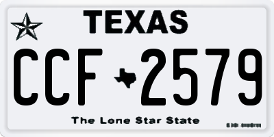 TX license plate CCF2579