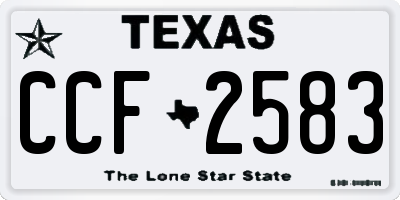 TX license plate CCF2583