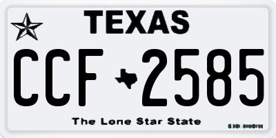 TX license plate CCF2585