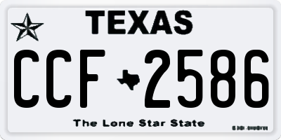 TX license plate CCF2586