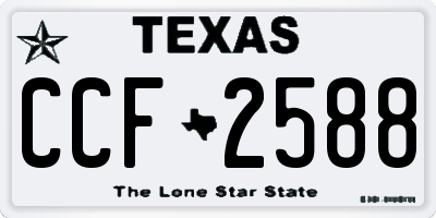 TX license plate CCF2588