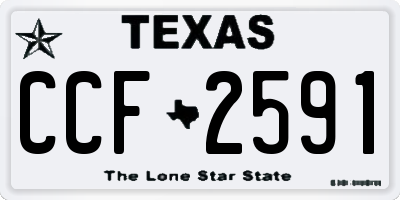 TX license plate CCF2591