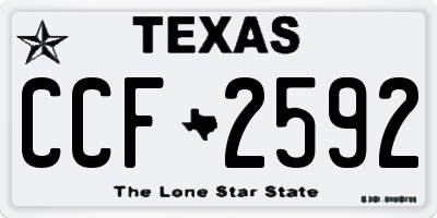 TX license plate CCF2592