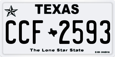 TX license plate CCF2593