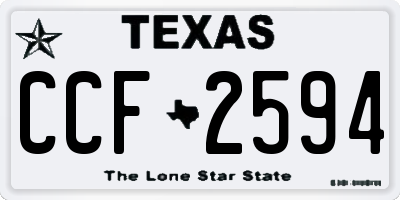 TX license plate CCF2594