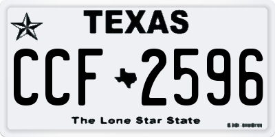 TX license plate CCF2596