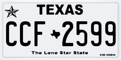 TX license plate CCF2599