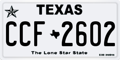 TX license plate CCF2602