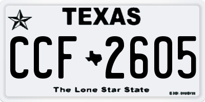 TX license plate CCF2605