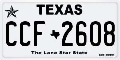 TX license plate CCF2608