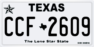 TX license plate CCF2609