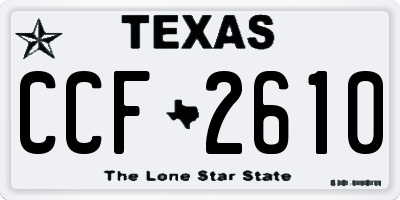 TX license plate CCF2610