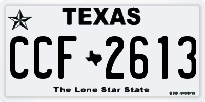 TX license plate CCF2613