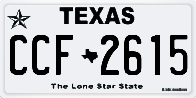 TX license plate CCF2615