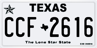 TX license plate CCF2616