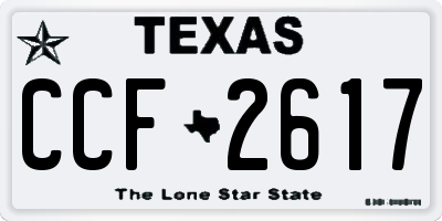 TX license plate CCF2617