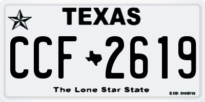 TX license plate CCF2619
