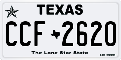 TX license plate CCF2620