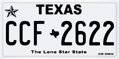 TX license plate CCF2622