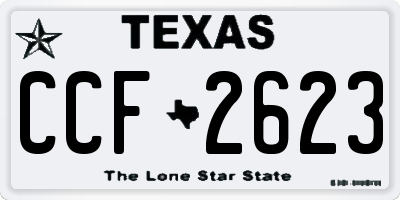 TX license plate CCF2623