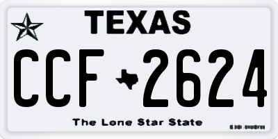 TX license plate CCF2624