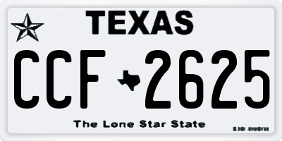 TX license plate CCF2625