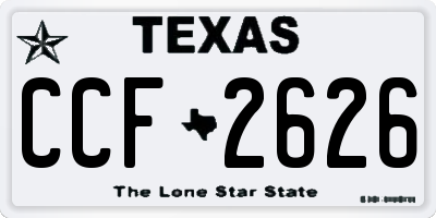 TX license plate CCF2626