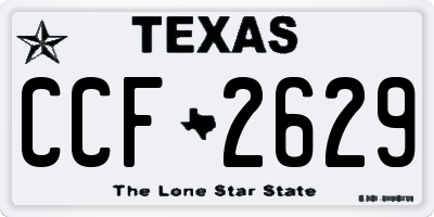 TX license plate CCF2629