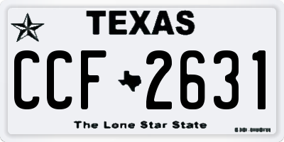 TX license plate CCF2631