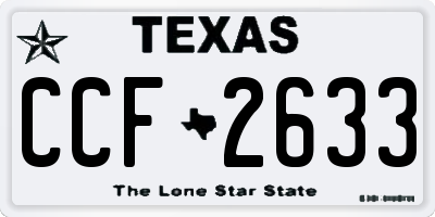 TX license plate CCF2633