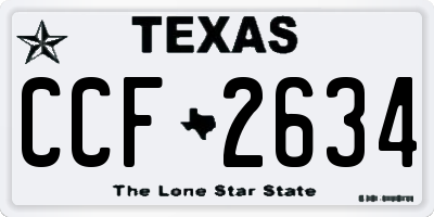 TX license plate CCF2634